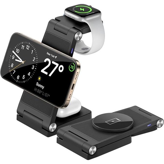 Magnetic 3 in 1 Wireless Charger Stand with Adapter