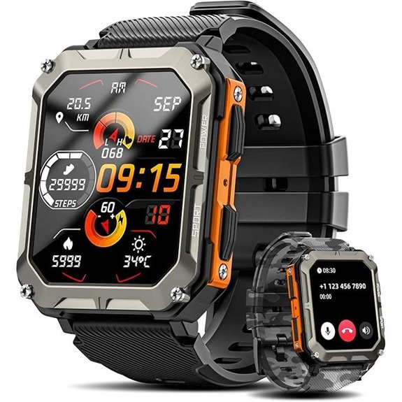 Military Smart Watch with Blood Pressure Monitor