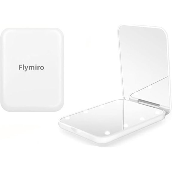 Mini Mirror with 1x/3x Magnification and LED Lights