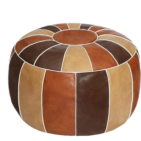 Thgonwid Moroccan Faux Leather Ottoman Foot Stool
