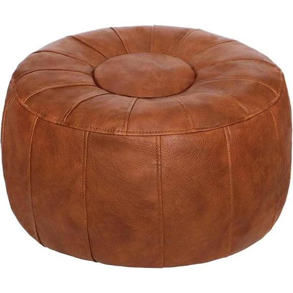 Thgonwid Moroccan Faux Leather Pouf Foot Stool