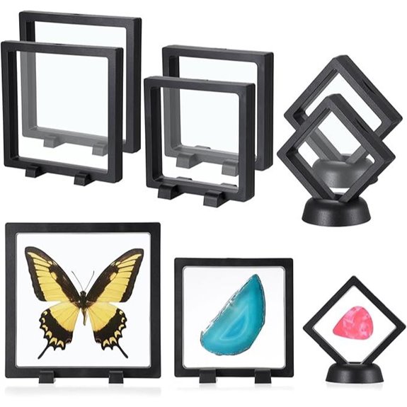 Hipiwe 9-Pack 3D Floating Display Cases
