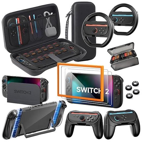 Switch 2 Accessories Bundle for Nintendo (16-in-1)
