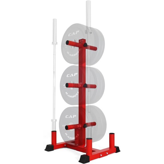 CAPHAUS Olympic Weight Plate Rack with Barbell Holders