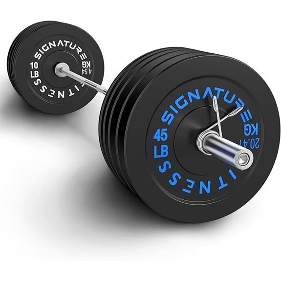 Fitvids Olympic Bumper Plates Set for Weightlifting