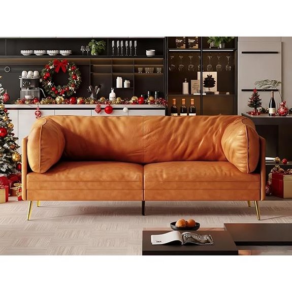 Vesgantti 73 Mid-Century Modern Loveseat Orange