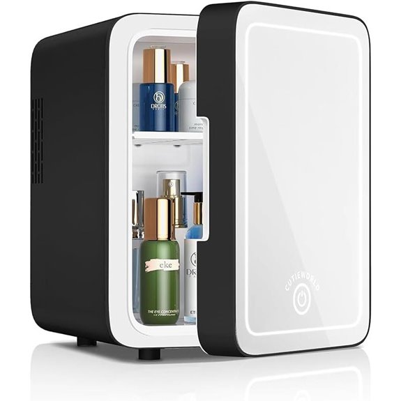 Makeup Fridge with LED Light Portable Cooler & Warmer