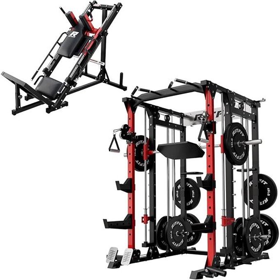 RitFit Power Cage with Lat Pulldown & Accessories