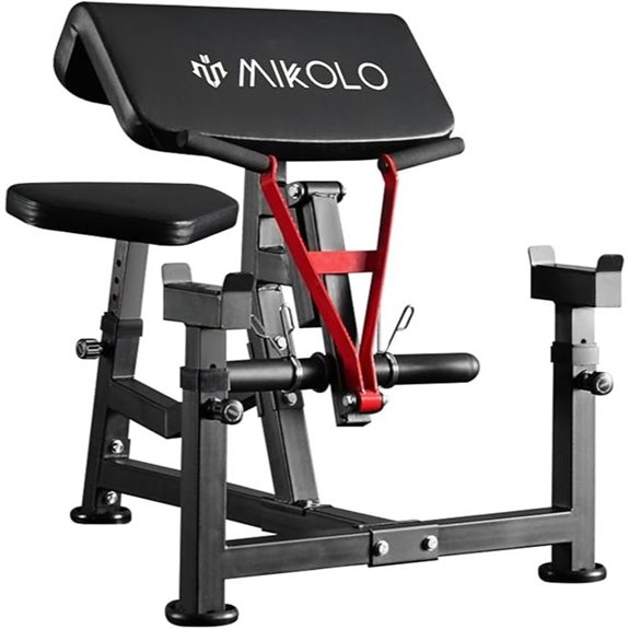 Mikolo Preacher Curl Bench & Arm Workout Machine