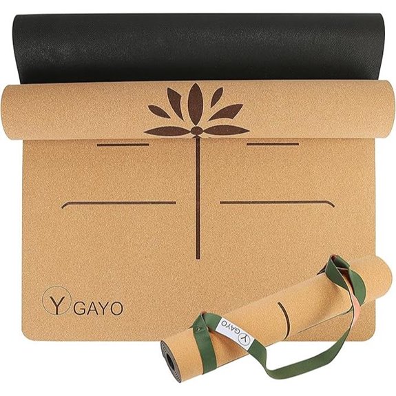 Y O Gayo Premium Yoga Cork Mat with Support