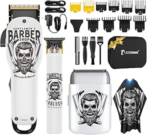 BESTBOMG Hair Clippers & Beard Trimmer Kit for Men