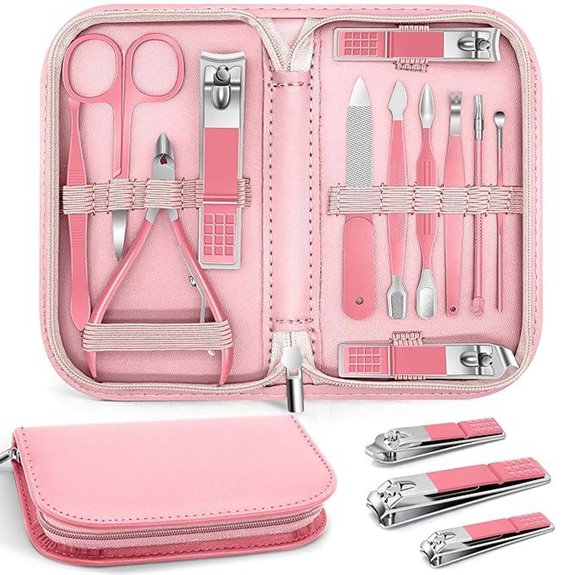 BLESWIN Nail Care Kit with Leather Case