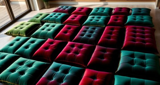 premium velvet floor cushions