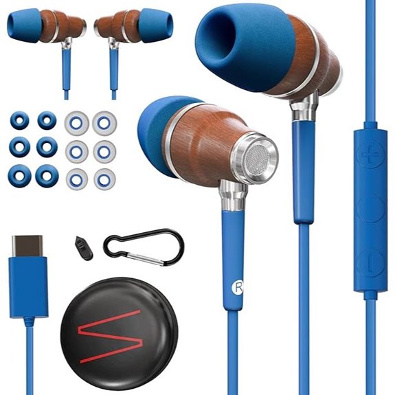 Symphonized Premium Wooden USB-C Earphones for iPhone