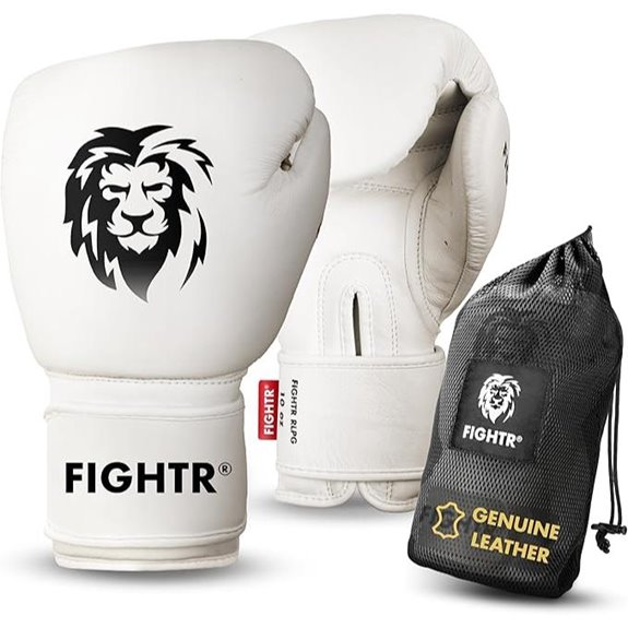 FIGHTR® Pro Leather Boxing Gloves with Bag