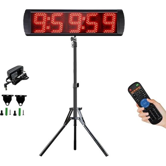 Race Clock with Tripod and Large LED Timer