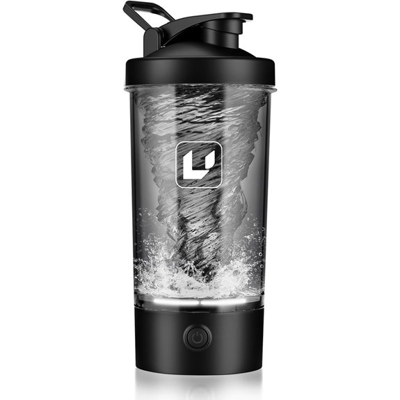 USB-C Rechargeable Protein Shaker Bottle 24oz BPA-Free