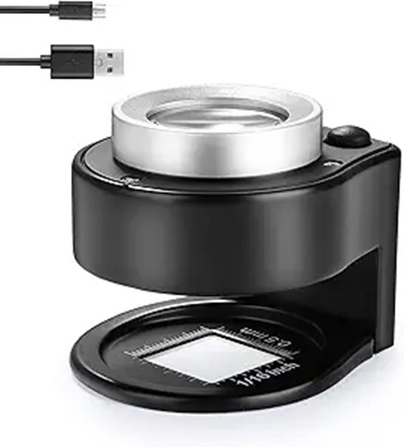 30X USB Rechargeable Coin Magnifier with Lights