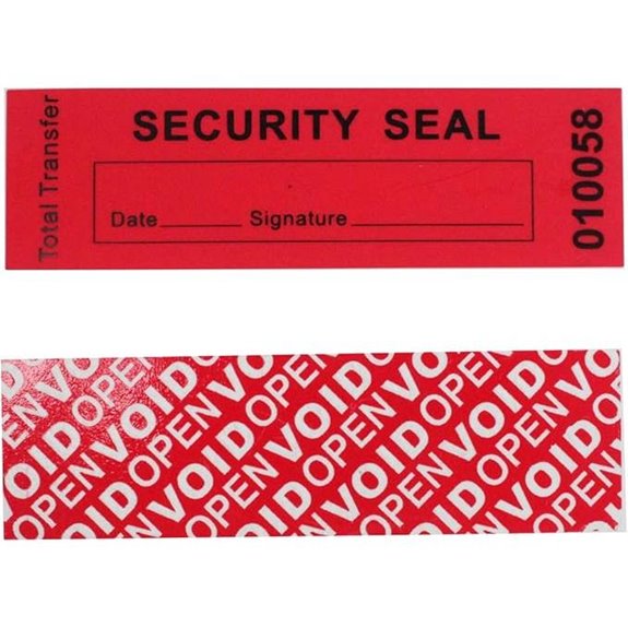 Tamper-Evident Security Stickers 100pcs Red Serial Numbers