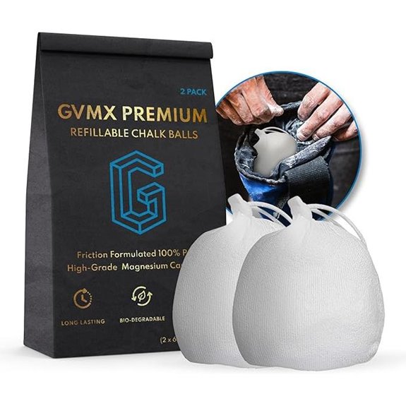 Premium Gym Chalk Balls in Refillable Sock