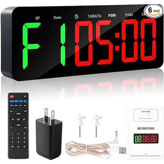 Upgraded Gym Timer Clock with Remote for Workouts