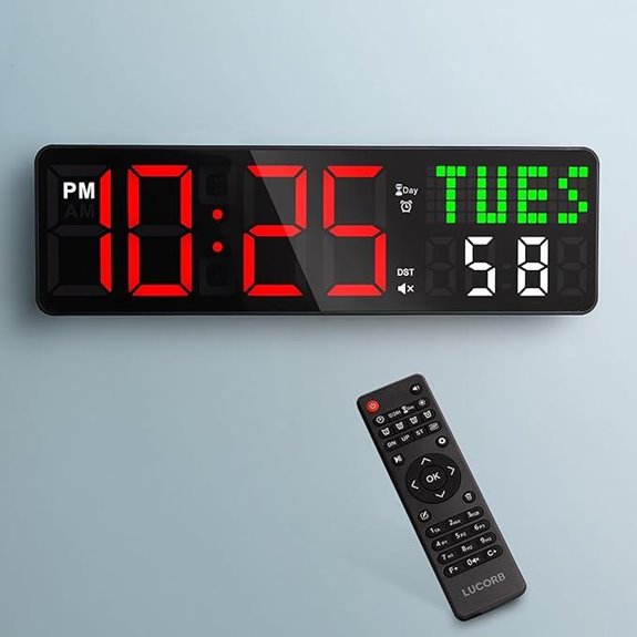 Gym Timer with Alarms Remote Control Multiple Modes