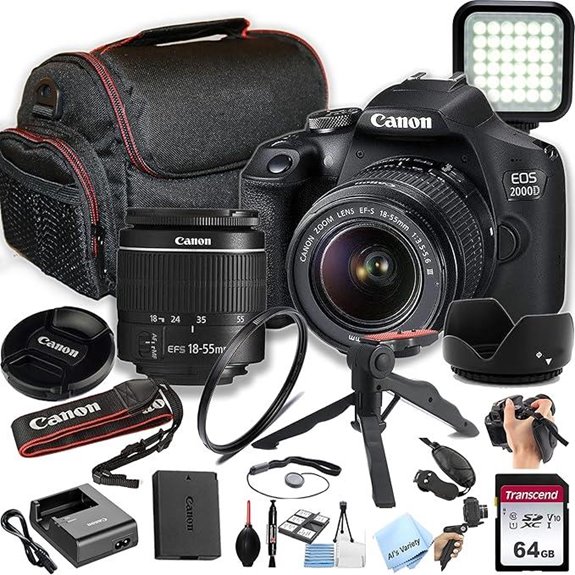 Canon EOS 2000D DSLR Camera Bundle (Renewed)