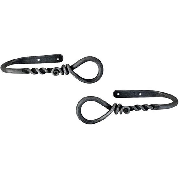 Twisted Iron Curtain Tiebacks Set of 2