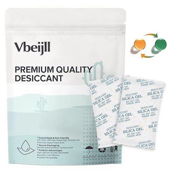 Color-Indicating Silica Gel Packets (50 Pack)