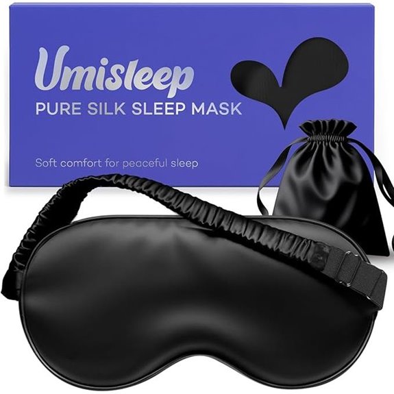 Umisleep Silk Sleep Mask with Light Blocking Adjustable