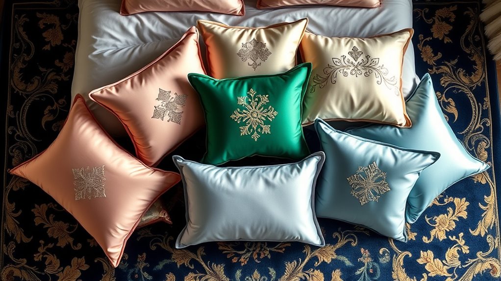 silk pillow rug matching