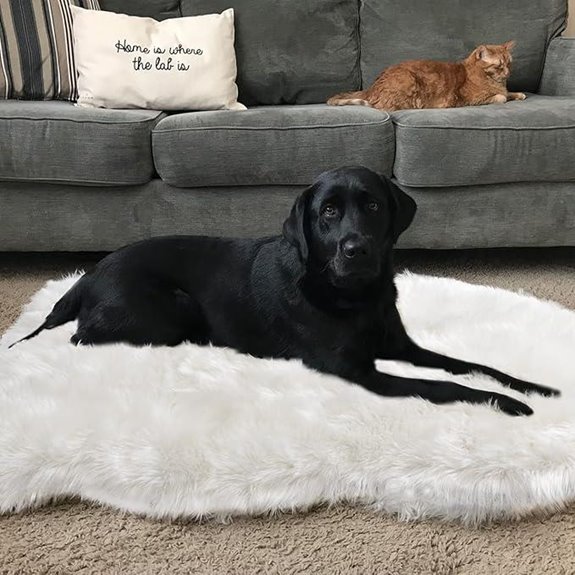 Asrug Faux Fur Pet Mat for Dogs and Cats