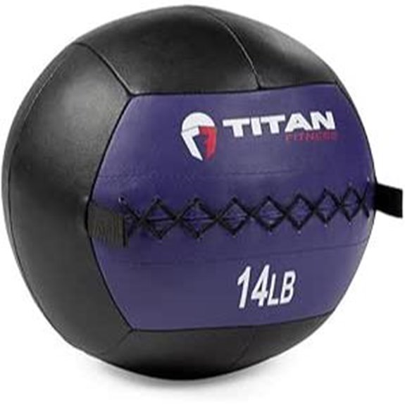 Titan Fitness Soft Leather Medicine Ball