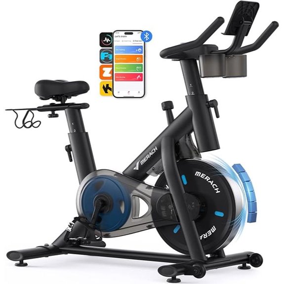 MERACH Stationary Exercise Bike with App and Tablet Mount