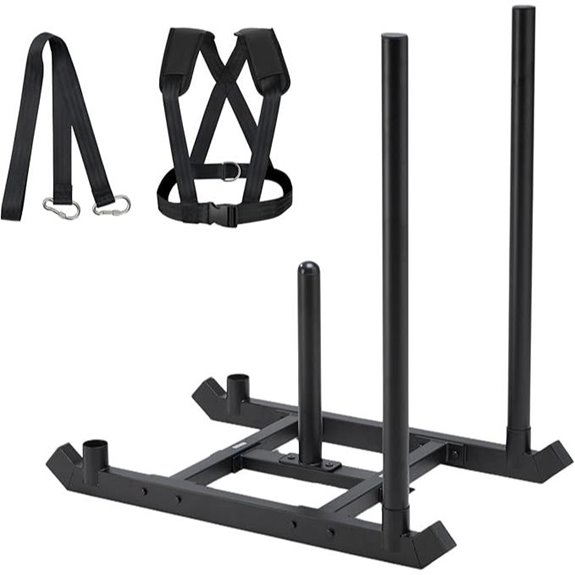 TEDEUM Steel Weight Training Pull Sled for Fitness