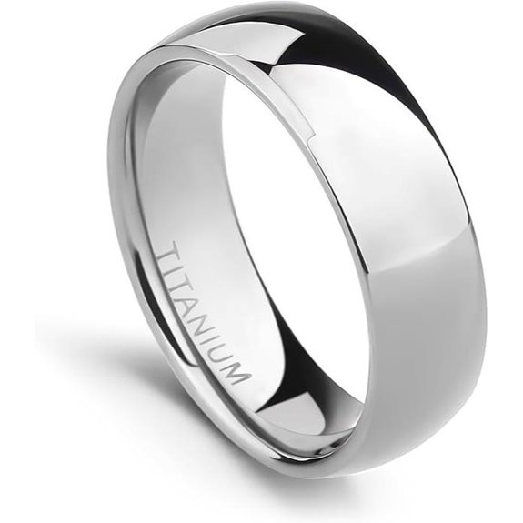 TIGRADE Titanium Wedding Band High Polished Comfort Fit