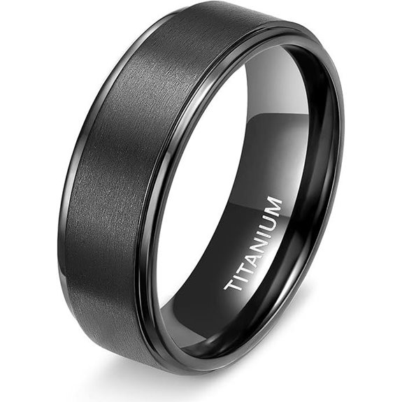 TIGRADE Titanium Wedding Bands for Men and Women
