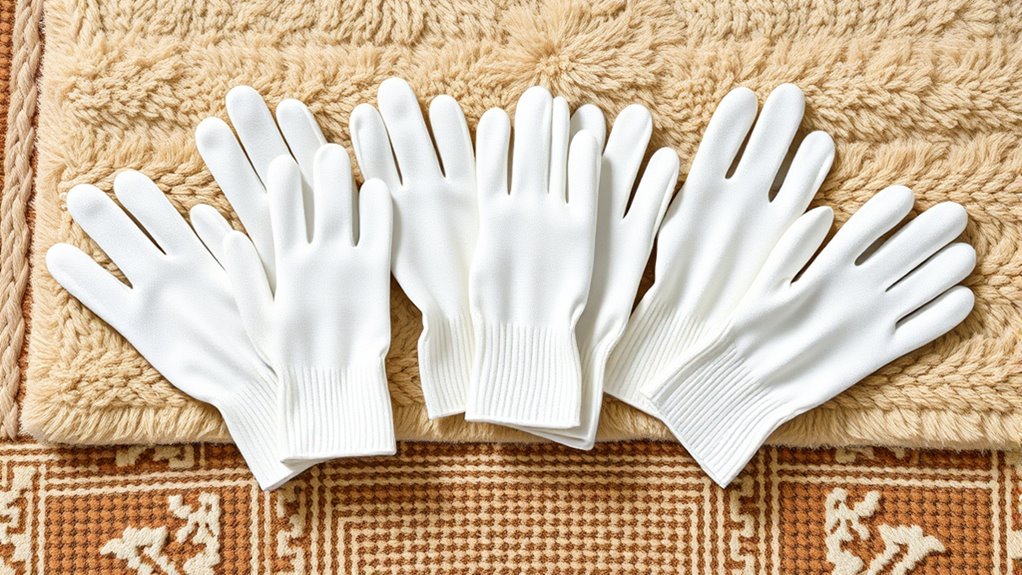 top cotton gloves and rugs