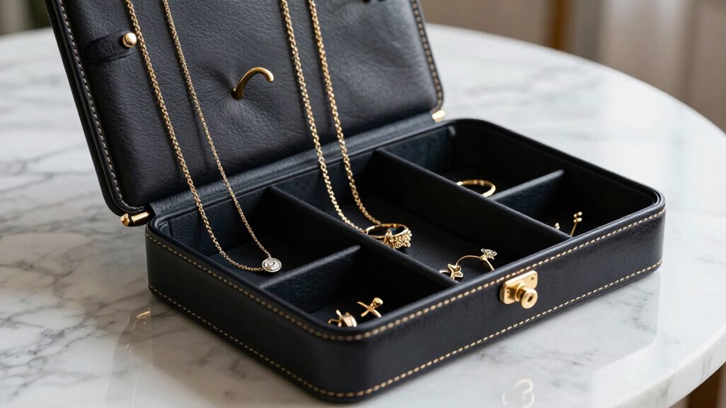 top leather jewelry storage