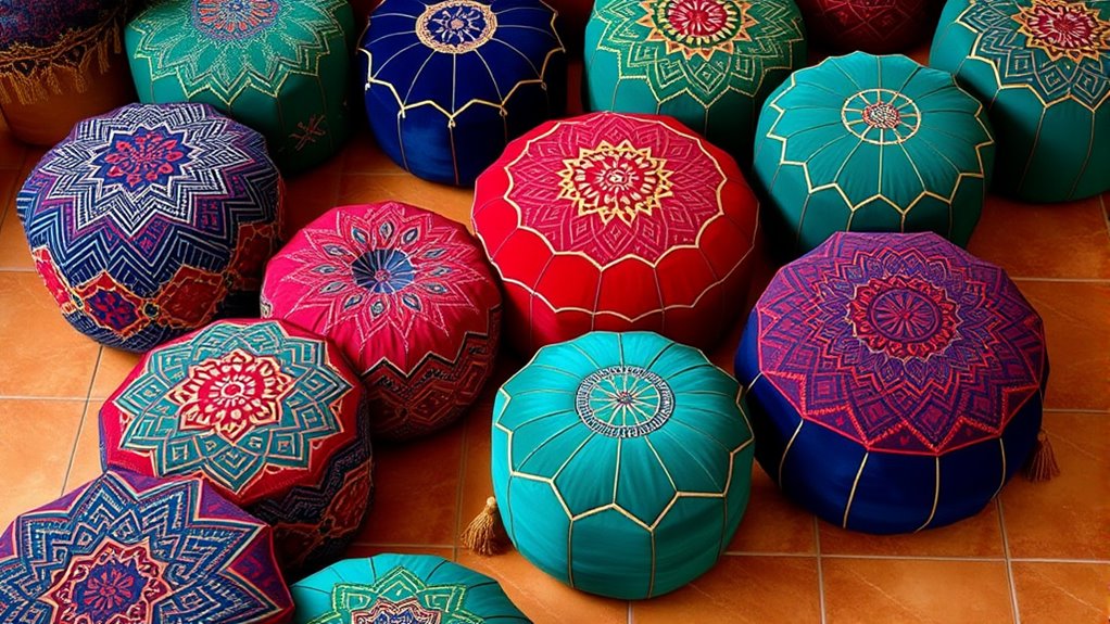 top moroccan pouf ottomans
