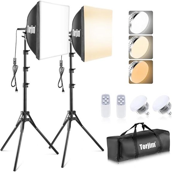 Torjim 16'' Softbox Lighting Kit with LED Bulbs