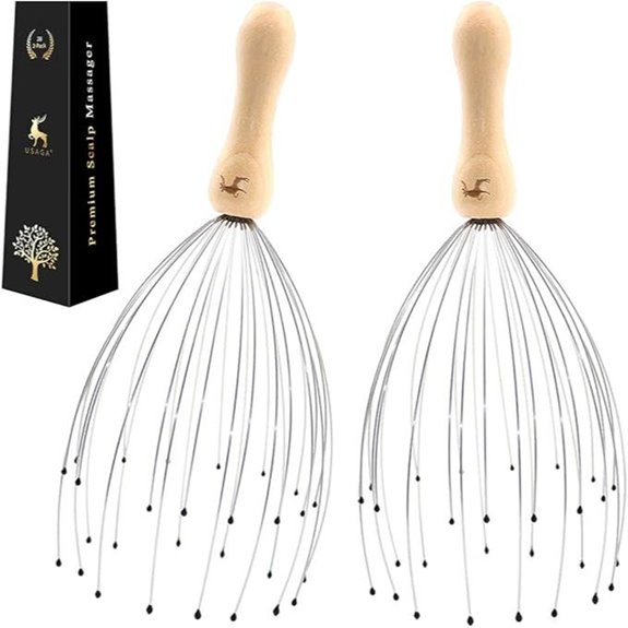 USAGA 28 Finger Head Massager (2 Pack)