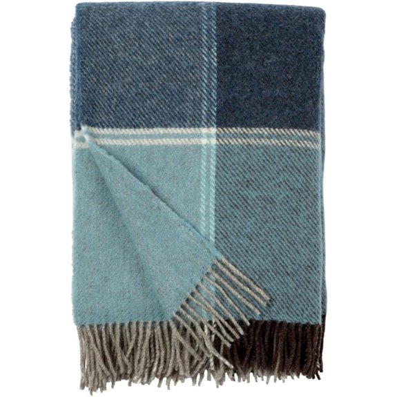 Ukrainian Wool Throw Blanket with Fringes