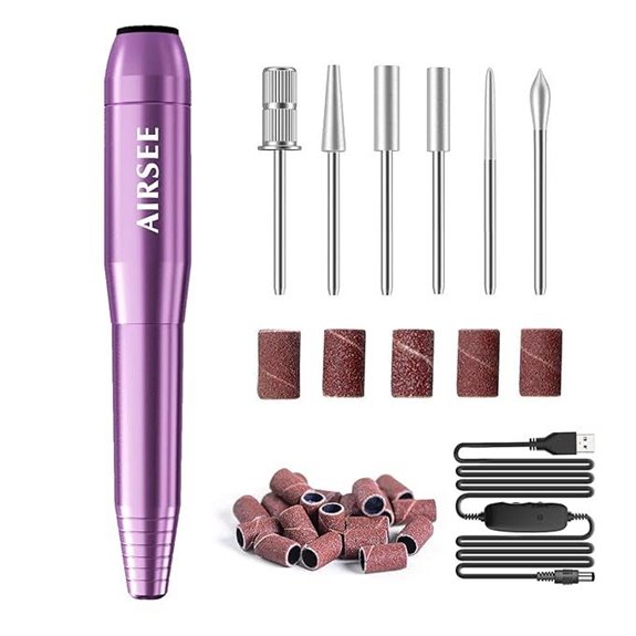 AIRSEE Electric Nail Drill USB Manicure Pedicure Kit