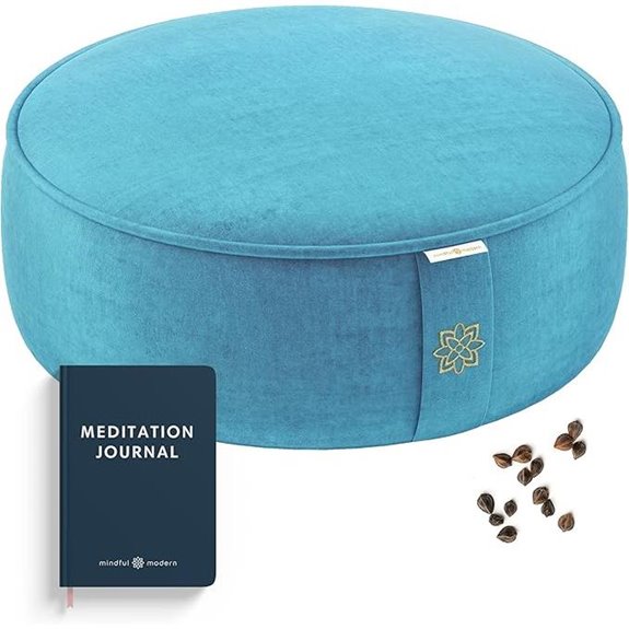 Mindful Modern Velvet Meditation Cushion with Carry Handle