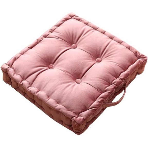 VCTOPS Square Chair Pad with Handle Velvet 17x17