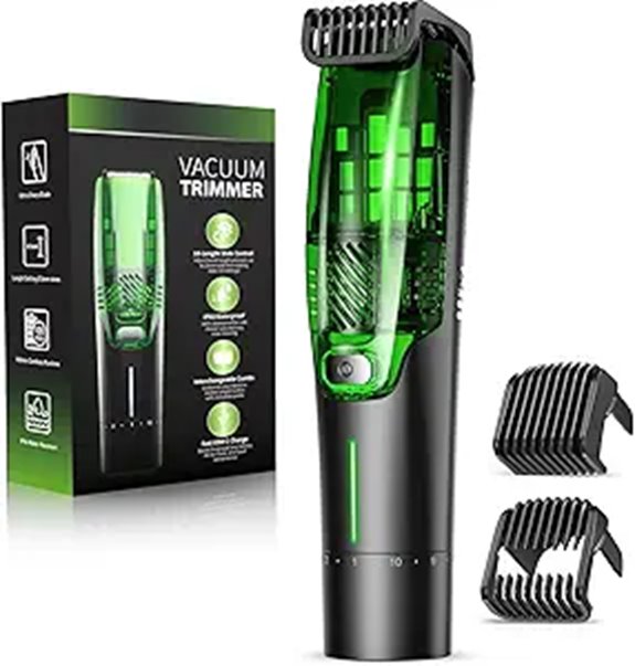 All-in-One Vacuum Beard Trimmer with Adjustable Length