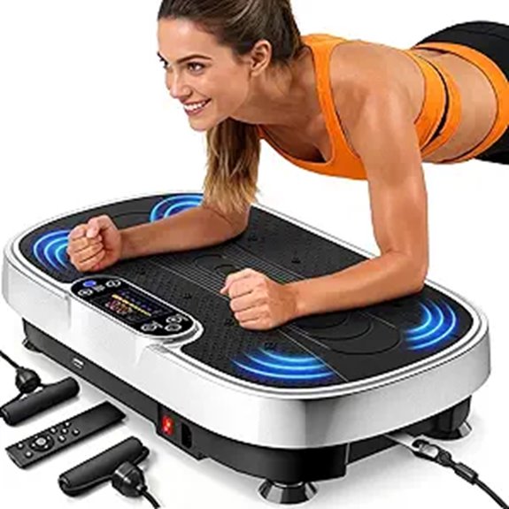 Vibration Plate Exercise Machine with Loop Bands
