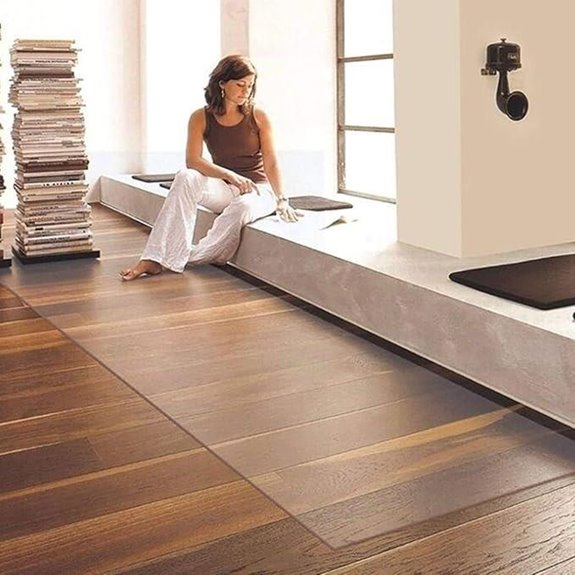 Clear Vinyl Floor Runner Protector for Hardwood and Carpet