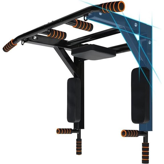 BDL Wall Mount Pull Up Bar & Dip Station
